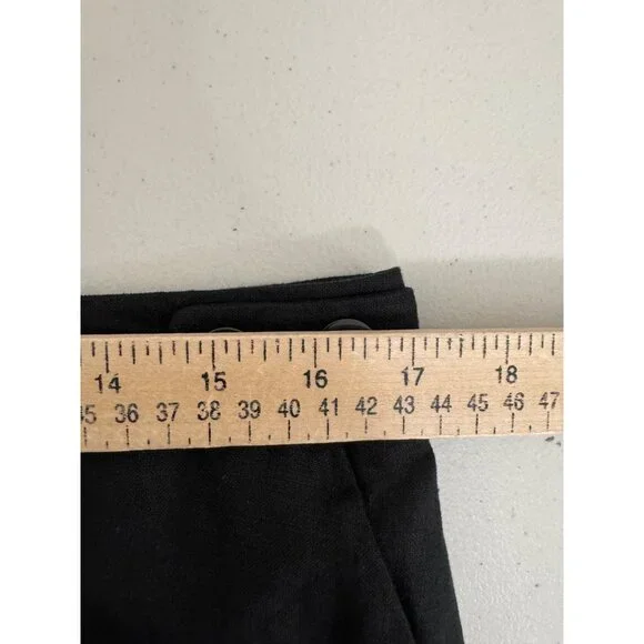 Talbots Windsor curvy linen pants black wide leg old money sz 10